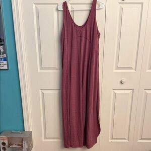 HALARA Sleeveless Maxi Dress in Deep Pink